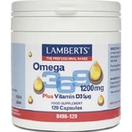 Lamberts Omega 3 6 9 1200mg Plus Vitamin D3 5μg Borretschsamenöl und Olivenöl 1200mg 120 Kapseln ohne Geschmacksverstärker
