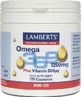 Lamberts Omega 3 6 9 1200mg Plus Vitamine D3 5μg Boorzaadolie en Olijfolie 1200mg 120 caps Niet-gearomatiseerd