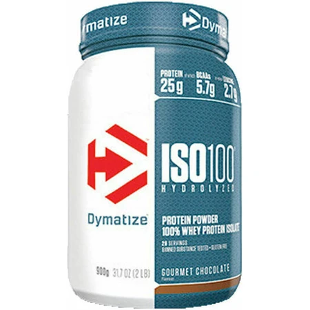 Dymatize ISO 100 Proteína de Suero Hidrolizada Sin Gluten con Sabor Chocolate Gourmet 932gr