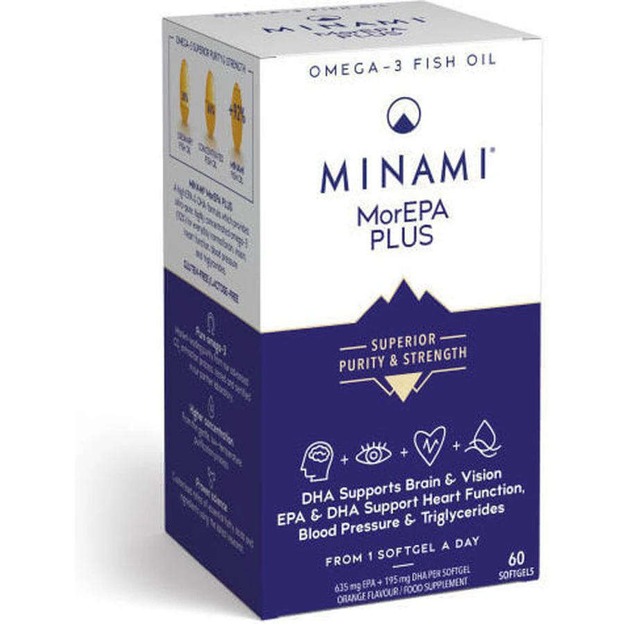 Minami MorEPA Plus Fish Oil 60 softgels Unflavoured