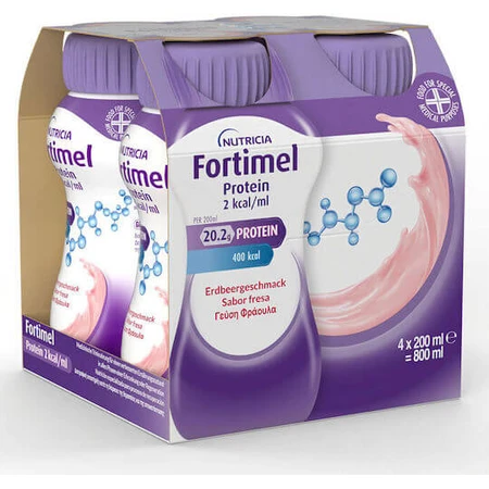 Nutricia Extra 2 Kcal Spezial-Nahrungsergänzungsmittel 4 x 50ml Erdbeere