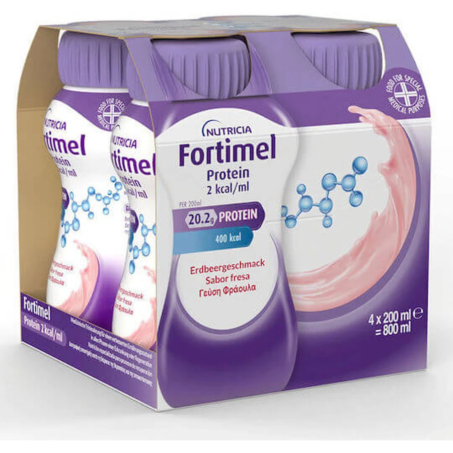 Nutricia Extra 2 Kcal Spezial-Nahrungsergänzungsmittel 4 x 50ml Erdbeere