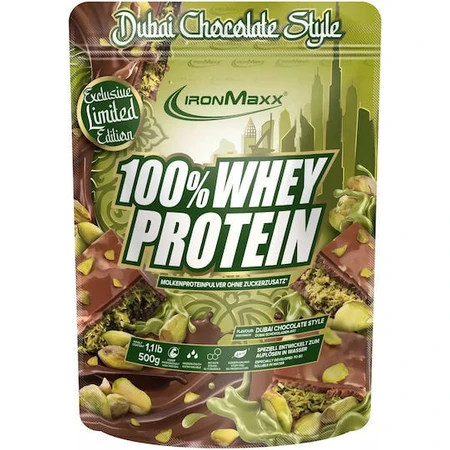 IronMaxx Wei-eiwit met smaak Dubai Chocolade stijl 500gr