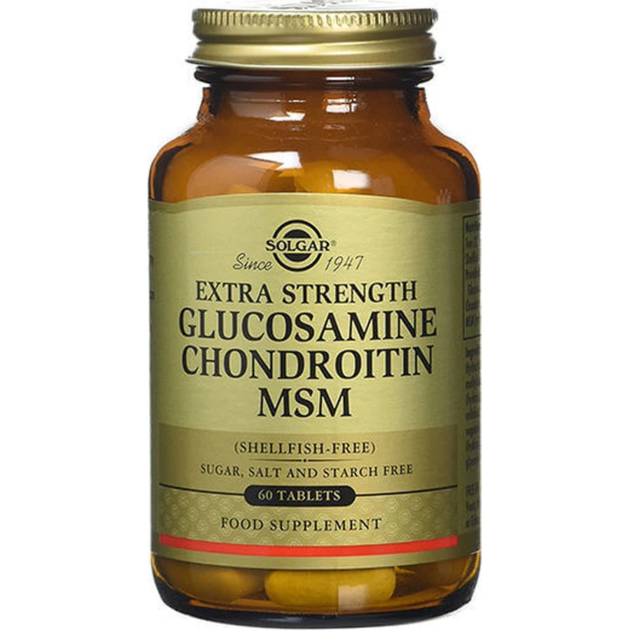 Solgar Extra Sterkte Glucosamine Chondroïtine MSM Gewrichts- & Botgezondheidssupplement 60 tabs