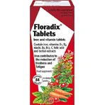 Salus Haus Floradix Hierro Orgánico Comprimidos, Vitaminas C y Complejo B 84 comprimidos