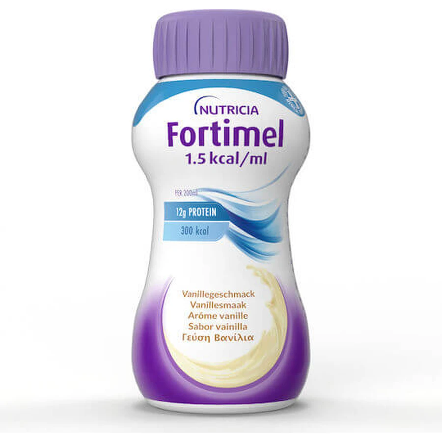 Nutricia Fortimel 1,5kcal Speciaal Voedingssupplement 4 x 50ml Vanille