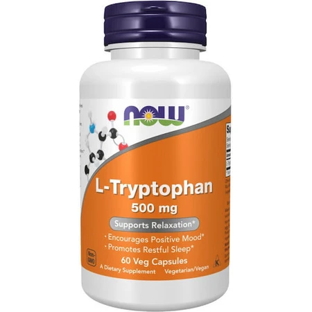 Now Foods L-Tryptofaan 60 Kruidencapsules Niet-gearomatiseerd