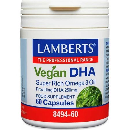 Lamberts Vegan DHA 250mg 60 Kapseln Nicht aromatisiert