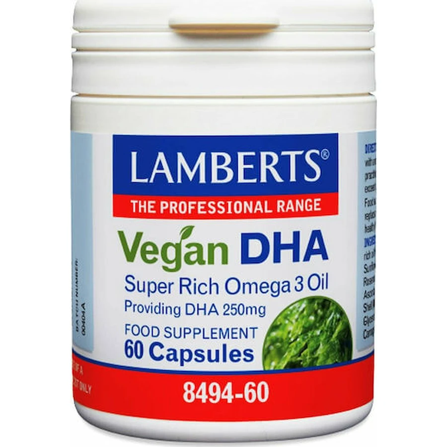 Lamberts Vegan DHA 250mg 60 Kapseln Nicht aromatisiert