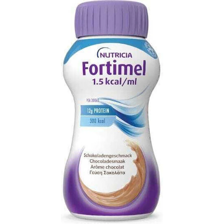 Nutricia Fortimel 1,5kcal Speciaal Voedingssupplement 4 x 50ml Chocolade