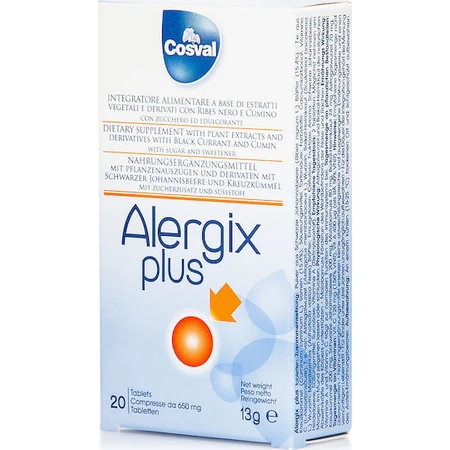 Cosval Alergix Plus Supplément de renforcement du système immunitaire 20 comprimés à croquer