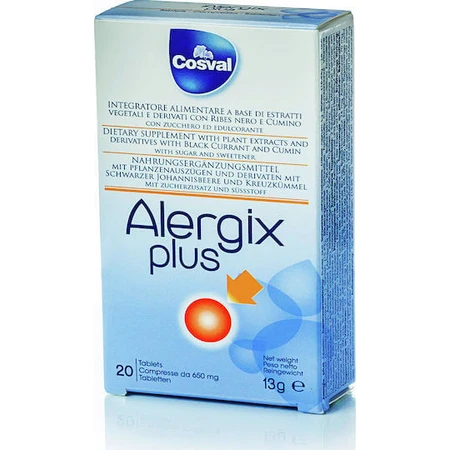 Cosval Alergix Plus Supplément de renforcement du système immunitaire 20 comprimés à croquer