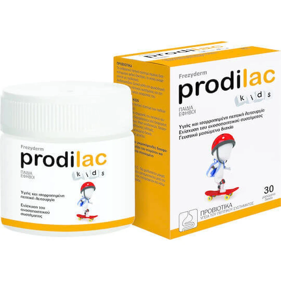 Frezyderm Prodilac Kids Probióticos para niños 30 comprimidos masticables Mandarina