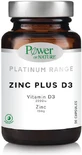 Power Of Nature Platinum Range Zinc Plus D3 15mg 2000UI 30 Cápsulas