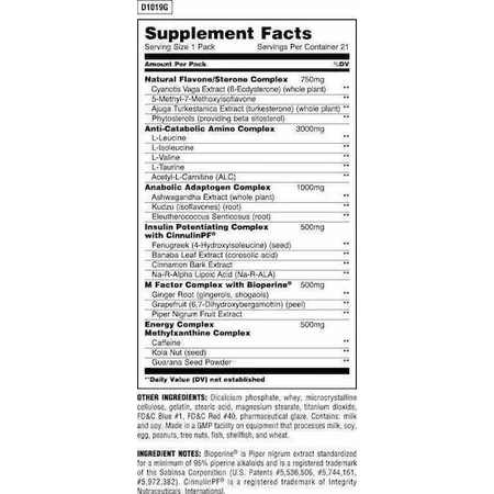 Animal M-Stak Testosteronverhogend Supplement 21 sachets
