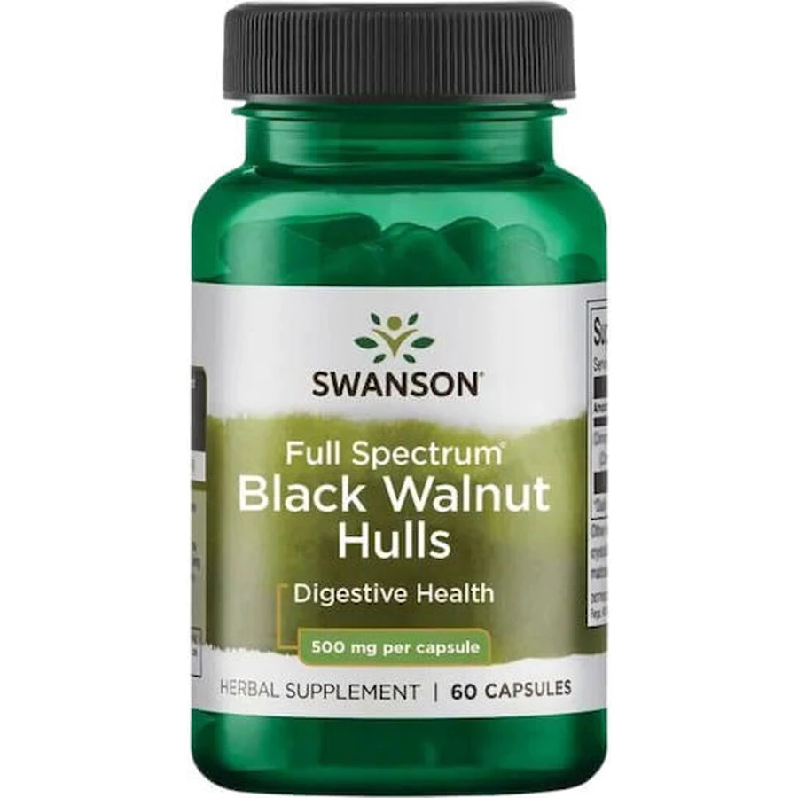 Swanson Black Walnut Hulls 500mg 60 caps