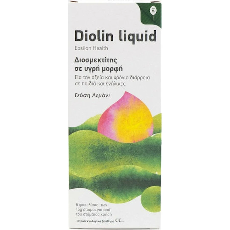 Epsilon Health Diolin Liquid Spezial Nahrungsergänzungsmittel 6 Beutel Zitrone