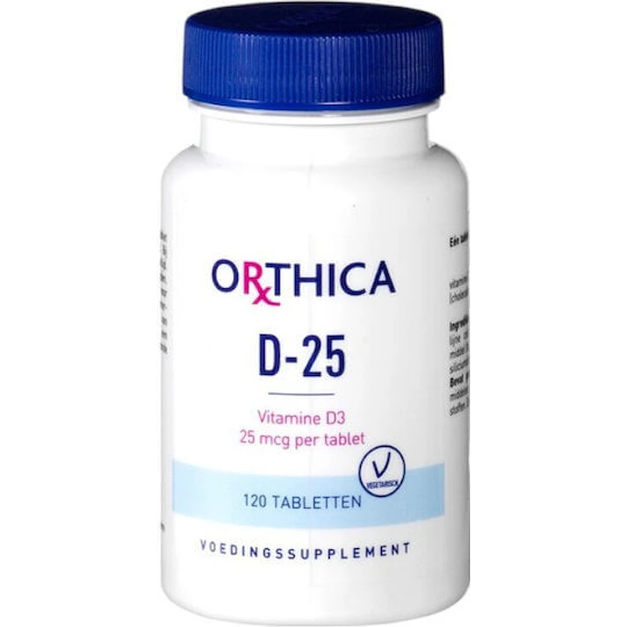 Orthica D-25 Vitamina pentru Întărirea Sistemului Imunitar & Sănătatea Oaselor 1000iu 60 Tablete