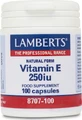 Lamberts Vitamine E voor huid & antioxidant werking 250iu 168mg 100 caps