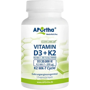 Aportha Vitamin D3 for Immune Support & Egg Health 20iu 120 caps
