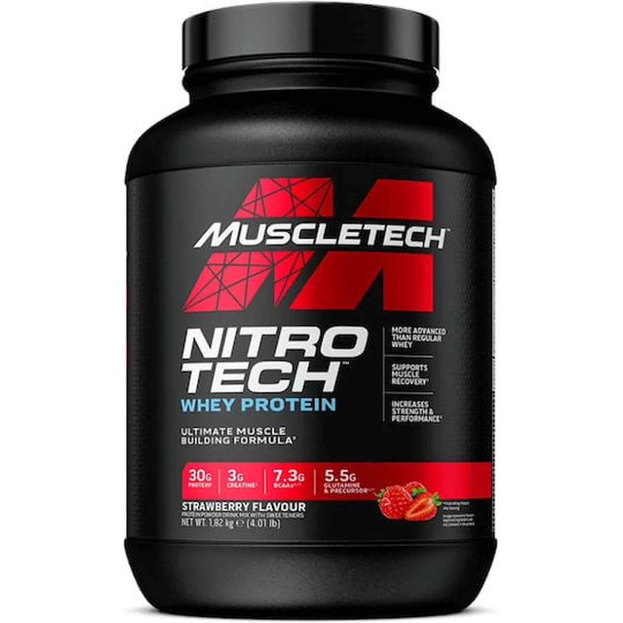 MuscleTech Nitrotech Whey Protein Whey Protein with Creatine & Strawberry Flavor 1.8kg