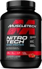 MuscleTech Nitrotech Whey Protein Whey Protein with Creatine &amp; Strawberry Flavor 1.8kg