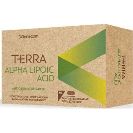Genecom Terra Ácido Alfa Lipoico Ácido Alfa Lipoico Suplemento Dietético Especial 30 comp.