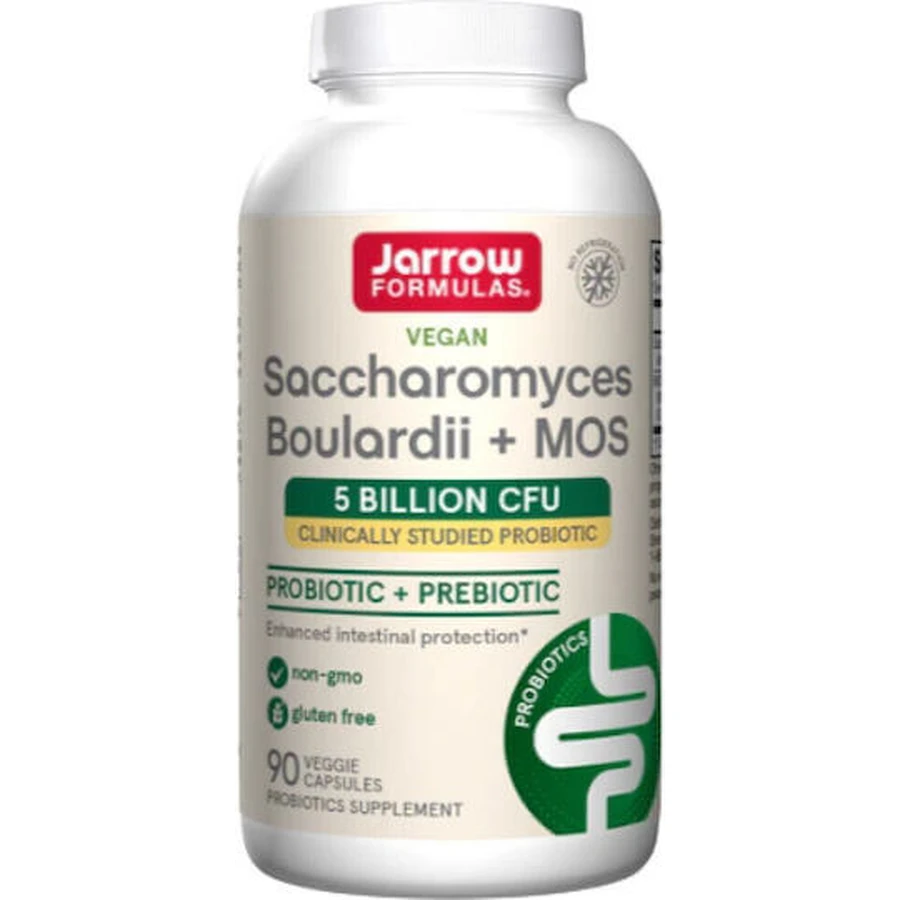 Jarrow Formulas Saccharomyces Boulardii Plus MOS Probiótico 5 trillones CFU