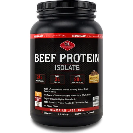 Olympian Labs Aislado de Carne con Sabor a Chocolate 454gr