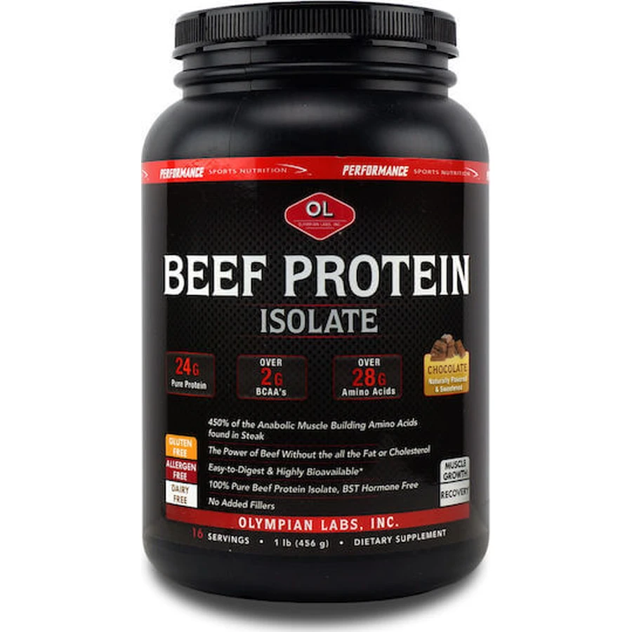 Olympian Labs Aislado de Carne con Sabor a Chocolate 454gr