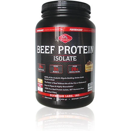 Olympian Labs Aislado de Carne con Sabor a Chocolate 454gr