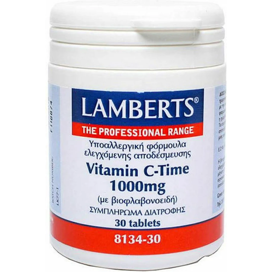 Lamberts Vitamin C Time Vitamin for Immune Support, Skin & Antioxidant Action 1000mg 30 Tablets