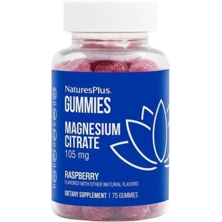 Nature's Plus Magnesiumcitrat 105mg 75 Gummibärchen Himbeergeschmack