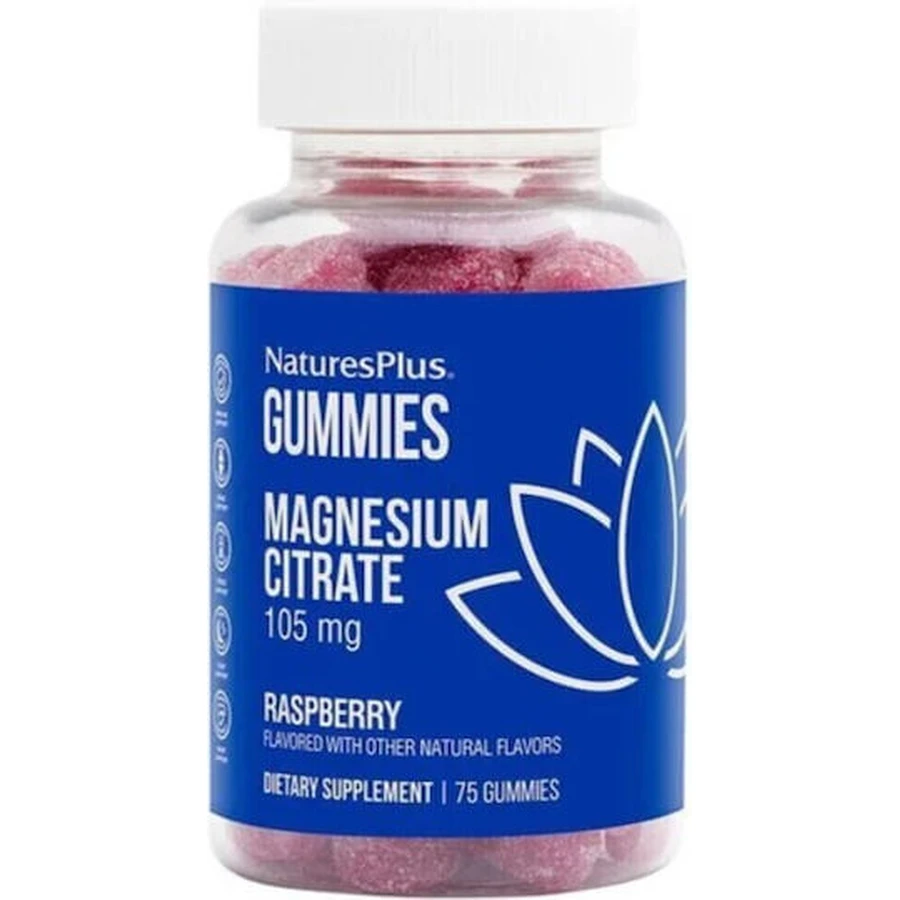 Nature's Plus Magnesiumcitrat 105mg 75 Gummibärchen Himbeergeschmack