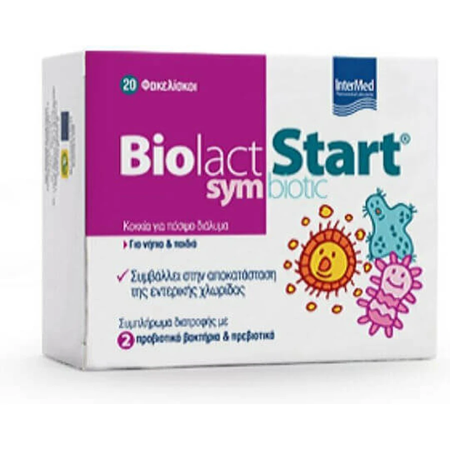 InterMed Biolact Start Symbiotic Probiotic voor kinderen en baby's 20 sachets