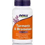 Now Foods Kurkuma & Bromelaïne Speciaal Voedingssupplement 90 plantaardige capsules