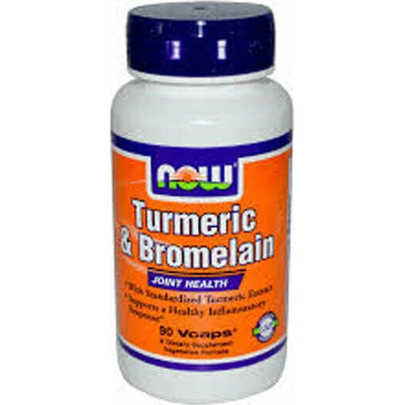 Now Foods Kurkuma & Bromelaïne Speciaal Voedingssupplement 90 plantaardige capsules