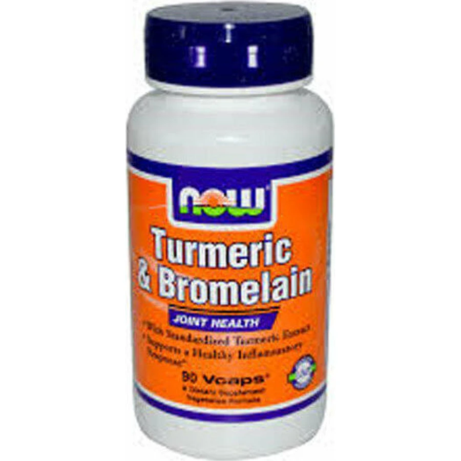 Now Foods Kurkuma & Bromelaïne Speciaal Voedingssupplement 90 plantaardige capsules