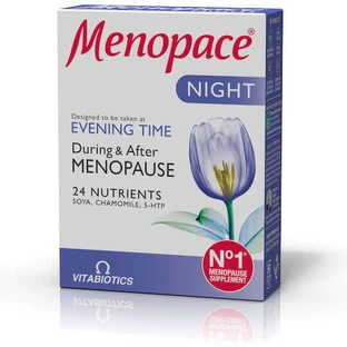 Vitabiotics Menobiotics Menopace Night Evening Time Menopause Supplement 30 tabs