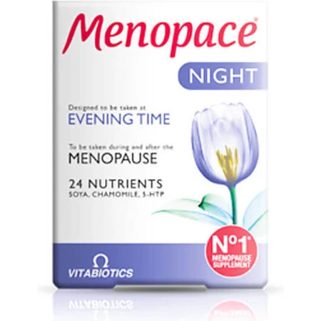 Vitabiotics Menobiotics Menopace Night Evening Time Menopause Supplement 30 tabs
