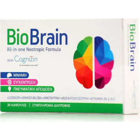 BioAxess Bio Brain Con Cognizin Suplemento para la Memoria 30 cáps.