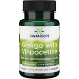 Swanson Ginkgo mit Vinpocetin Standardisiert 60 Kapseln