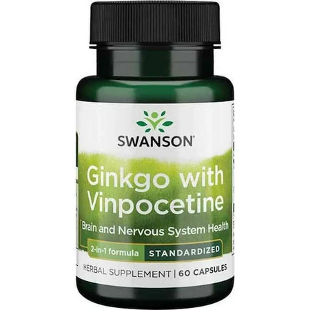 Swanson Ginkgo with Vinpocetine Standardized 60 caps