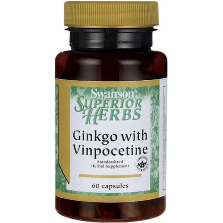 Swanson Ginkgo with Vinpocetine Standardized 60 caps