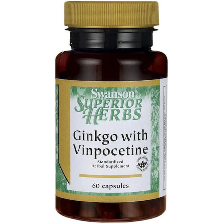 Swanson Ginkgo with Vinpocetine Standardized 60 caps