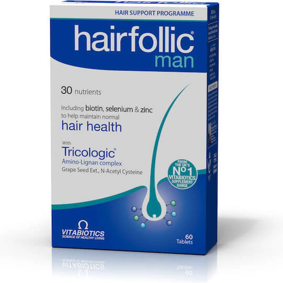 Vitabiotics WellMan WellMan Hairfolic Man with Tricologic Special Dietary Supplement 60 tabs