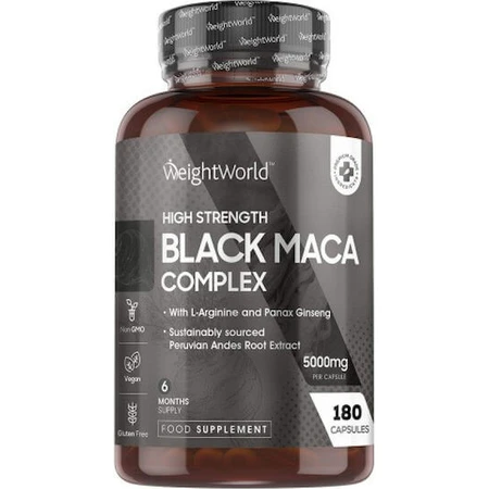 WeightWorld High Strength Black Maca Complex 5000mg 180 caps