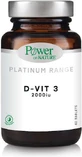 Power Of Nature Platinum Range D-Vit 3 Vitamine voor immuunversterking en eiergezondheid 2000iu 60 tabletten