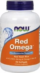 Now Foods Omega Rojo Levadura de Arroz con CoQ10 30mg &amp; Omega 3 Aceite de Pescado 90 softgels Sin sabor