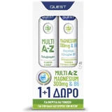 Quest Multivitamin Multi Multi A-Z 20 Brausetabletten & Magnesium 300mg & B6 20 Brausetabletten für Energie & Stärkung des Immunsystems